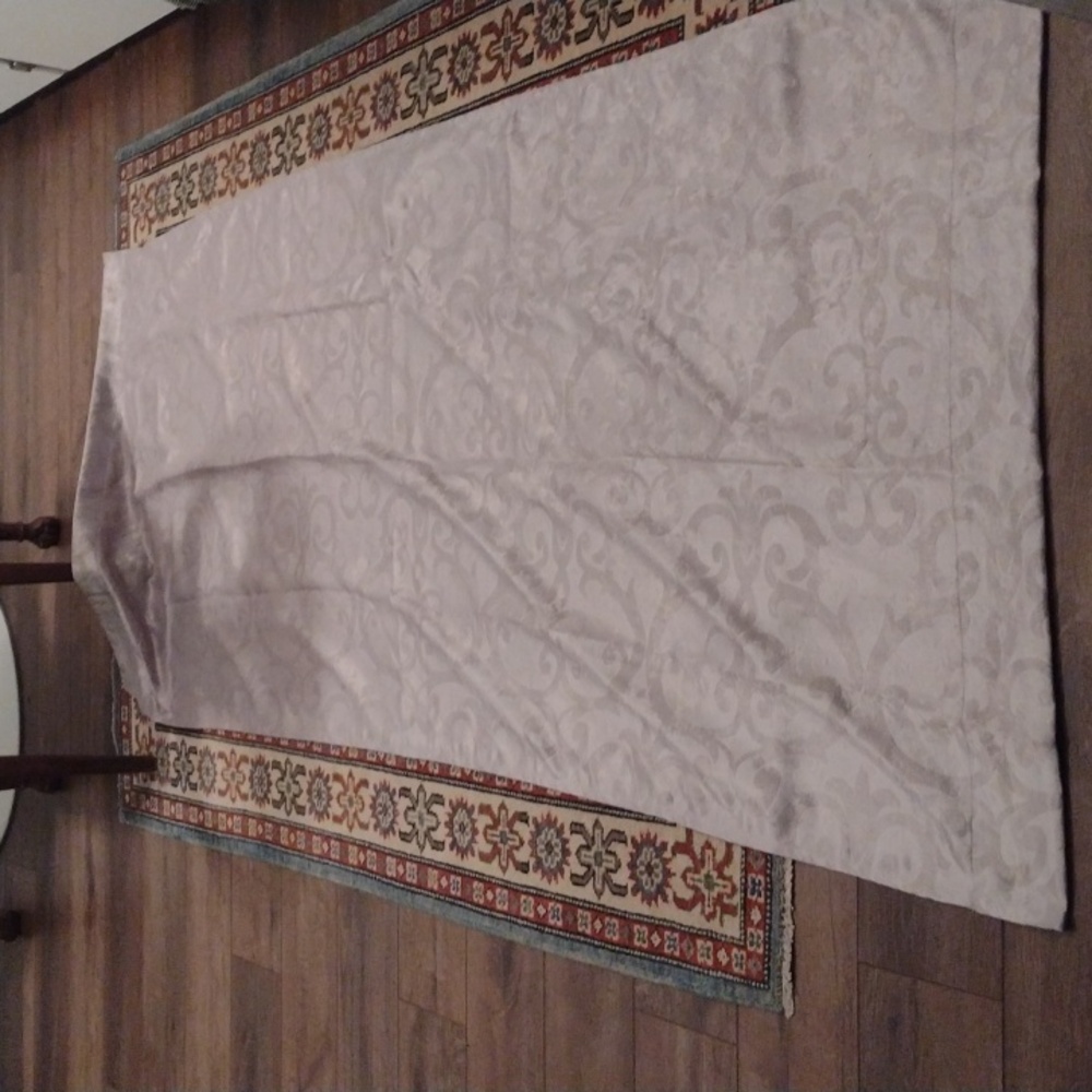 NEW Heavy Purple Gray Velvet Burnout Curtain Panel 84"